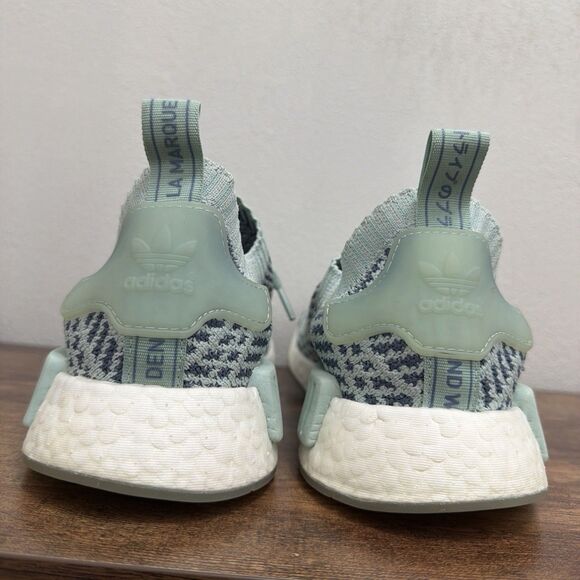 Adidas NMD_R1 STLT PRIMEKNIT 'ASH GREEN' Women Size 9 Running Shoes LIKE NEW - Picture 2 of 10